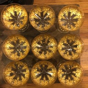 Vintage Hand painted champagne/martini goblets